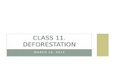 MARCH 14, 2013 CLASS 11. DEFORESTATION. WHAT IS DEFORESTATION? Deforestation is the direct human-induced conversion of forested land to non-forested land.