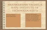 SHANKERSINH VAGHELA BAPU INSTITUTE OF TECHNOLOGY(075). Faculty Name:- Prof H.M.Patel GROUP MEMBERS: ELECTRICAL ENGINEERING UTSAV-130750109114, KRUTI-130750109120,