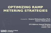 OPTIMIZING RAMP METERING STRATEGIES Presented by – Kouros Mohammadian, Ph.D. Saurav Chakrabarti. ITS Midwest Annual Meeting Chicago, Illinois February.