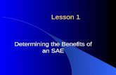 Lesson 1 Determining the Benefits of an SAE. Common Core/Next Generation Standards Addressed! SL.8.5 - Integrate multimedia and visual displays into presentations.