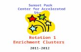 Rotation 1 Enrichment Clusters 2011-2012 Sunset Park Center for Accelerated Studies.