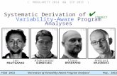 "Derivation of Variability-Aware Program Analyses" May, 2015 FOSD 2015 Claus BRABRAND Jan MIDTGAARD Andrzej WASOWSKI Systematic Derivation of ✔ Variability-Aware.