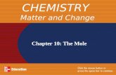Chapter 10: The Mole CHEMISTRY Matter and Change.