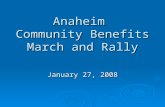 Anaheim Community Benefits March and Rally January 27, 2008.