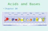 Acids and Bases Chapter 20. Properties of…. Acids: Sour taste Change the color of indicators Electrolyte React with base to form water and salt React.