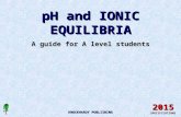 PH and IONIC EQUILIBRIA A guide for A level students KNOCKHARDY PUBLISHING 2015 SPECIFICATIONS.