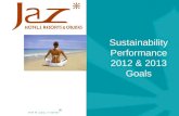 Sustainability Performance 2012 & 2013 Goals. Jaz Hotels & Resorts 2012 Performance  Sustainability Performance 2012.  Resources consumption Achievements.