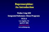 Buprenorphine: An Introduction Walter Ling MD Integrated Substance Abuse Programs UCLA Los Angeles, CA April 21 st 2006 lwalter@ucla.edu .