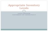 GAYLE MEISNER UNIVERSITY OF CONNECTICUT Appropriate Inventory Levels.