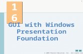 2009 Pearson Education, Inc. All rights reserved. 1 16 GUI with Windows Presentation Foundation.