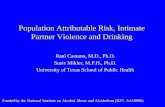 Funded by the National Institute on Alcohol Abuse and Alcoholism (R37- AA10908 ) Population Attributable Risk, Intimate Partner Violence and Drinking Raul.
