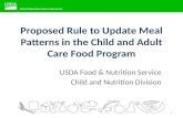 Proposed Rule to Update Meal Patterns in the Child and Adult Care Food Program USDA Food & Nutrition Service Child and Nutrition Division 1.