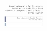 Commissioner’s Performance-Based Accountability Task Force: A Proposal for a Multi-level System Deb Wiswell & Scott Marion January 29, 2010.