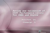 Review and Validation of ISAT Performance Levels for 2006 and Beyond MetriTech, Inc. Champaign, IL MetriTech, Inc. Champaign, IL.