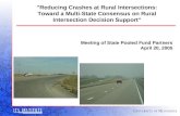 Meeting of State Pooled Fund Partners April 20, 2005 "Reducing Crashes at Rural Intersections: Toward a Multi-State Consensus on Rural Intersection Decision.