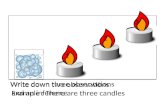 1 2 3 Write down three observations and an inference Write down two observations Example : There are three candles.