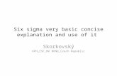 Six sigma very basic concise explanation and use of it Skorkovský KPH_ESF_MU BRNO_Czech Republic.
