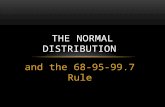 And the 68-95-99.7 Rule THE NORMAL DISTRIBUTION. SKEWED DISTRIBUTIONS & OUTLIERS.
