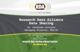 Research Data Alliance Data Sharing Dr. Kathleen Fontaine Managing Director, RDA/US GEO Data Sharing Working Group May 2015 Geneva, Switzerland.