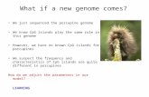 What if a new genome comes? We just sequenced the porcupine genome We know CpG islands play the same role in this genome However, we have no known CpG.