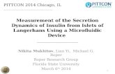 Measurement of the Secretion Dynamics of Insulin from Islets of Langerhans Using a Microfluidic Device _________________ Nikita Mukhitov, Lian Yi, Michael.