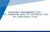 Strategic Management Fit: The Enabling Role of Alliances for an individual Firm.