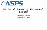 National Security Personnel System Standard Brief September 2004.