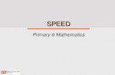 SPEED Primary 6 Mathematics. Speed 2 Chapter Learning Outcomes At the end of this chapter, pupils will be able to:  Interpret speed as the distance travelled.