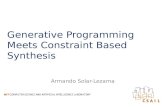 Generative Programming Meets Constraint Based Synthesis Armando Solar-Lezama.