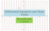 Differential Equations and Slope Fields By: Leslie Cade 1 st period.