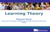 Learning Theory Dianne Peck A/General Manager, Student Learning Programs Division, OGSE.