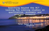 Searching beyond the RCT - looking for sibling studies on qualitative, economic and process research Faten Hamad and Christine Urquhart.