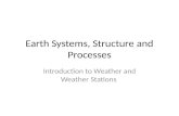 Earth Systems, Structure and Processes Introduction to Weather and Weather Stations.