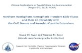 Northern Hemisphere Atmospheric Transient Eddy Fluxes and their Co-variability with the Gulf Stream and Kuroshio-Oyashio Extensions Young-Oh Kwon and Terrence.