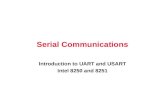 Serial Communications Introduction to UART and USART Intel 8250 and 8251.