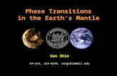 Phase Transitions in the Earth’s Mantle Dan Shim 54-514, 324-0249, sangshim@mit.edu.