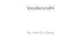 Vocabulary#4 By: Hanchu Zhang. meanings 1. Segment – n. a separate piece of something; a part segment – v. to separate into parts 2. Hind – adj. behind.