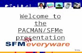 Welcome to the PACMAN/SFMe presentation. How a salesperson uses the system. Before the day starts During the day At the end of the day.