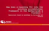 Http:// How does e-learning fit into the existing accreditation framework in the Netherlands & Flanders ? Impressions based on workshops in.