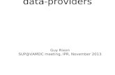VAMDC tutorial for prospective data-providers Guy Rixon SUP@VAMDC meeting, IPR, November 2013.