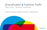 Diversification & Publisher Traffic Today’s niche… tomorrow’s mainstream Andrew Copeland, Network Director, Tradedoubler.