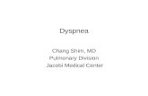 Dyspnea Chang Shim, MD Pulmonary Division Jacobi Medical Center.