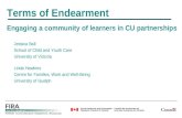 Terms of Endearment Engaging a community of learners in CU partnerships Jessica Ball School of Child and Youth Care University of Victoria Linda Hawkins.