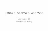 LING/C SC/PSYC 438/538 Lecture 19 Sandiway Fong. Administrivia Next Monday – guest lecture from Dr. Jerry Ball of the Air Force Research Labs to be continued.