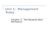 Unit 1: Management Today Chapter 1: The Dynamic New Workplace.