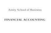 Amity School of Business FINANCIAL ACCOUNTING. Module I Introduction to Accounting.