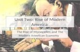 Unit Two: Rise of Modern America The Rise of Monopolies and The Modern American Economy.