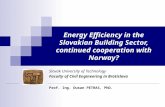 Energy Efficiency in the Slovakian Building Sector, continued cooperation with Norway? Slovak University of Technology Faculty of Civil Engineering in.