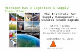 Michigan Has A Logistics & Supply Chain Plan! Supply Chain Work Ahead™ The Institute for Supply Management – Greater Grand Rapids Steve Trecha LSC Strategy.