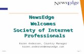 Page: 103/29/01 NewsEdgeWelcomes Society of Internet Professionals Karen Andersen, Country Manager karen.andersen@newsedge.com.